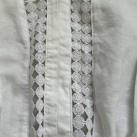 JMcLaughlin Linen Cotton Blend Swim Coverup with drawstring - Picture 3 of 7